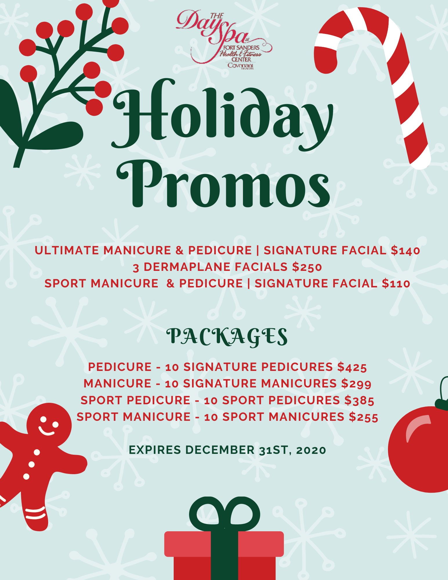 2020 Day Spa Holiday Promos Fort Sanders Health And Fitness Center